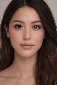 Cloud Kissed vegan liquid foundation on a beautiful Asian model with brunette hair by Honor The House