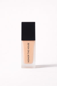 Golden Minute vegan liquid foundation in its original packaging by Honor The House