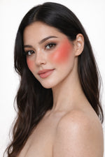 Honor The House Golden Cheek Cream Blush in 05 Café Al Sol on model's cheeks.