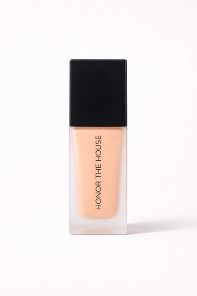 Honey Dipped vegan liquid foundation in its original packaging by Honor The House