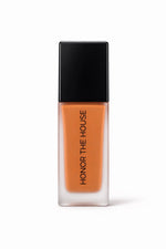 Bronze Shiva vegan liquid foundation in its original packaging by Honor The House