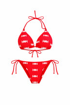 Honor The House Breeze Off The Ocean Bikini in Caribbean Cherry Colorway