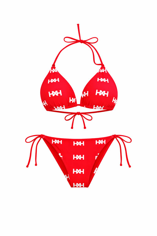 Honor The House Breeze Off The Ocean Bikini in Caribbean Cherry Colorway