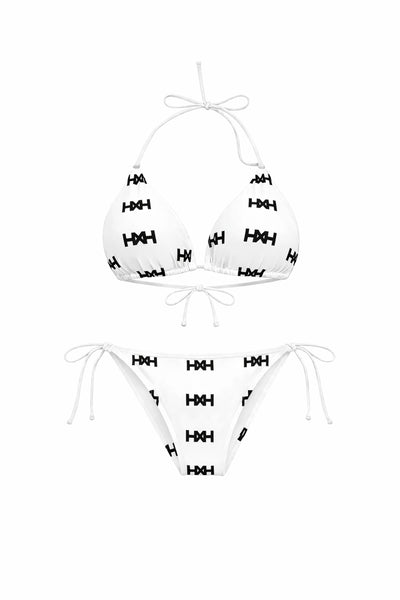 Honor The House Cloud White Bikini with an off-white background.