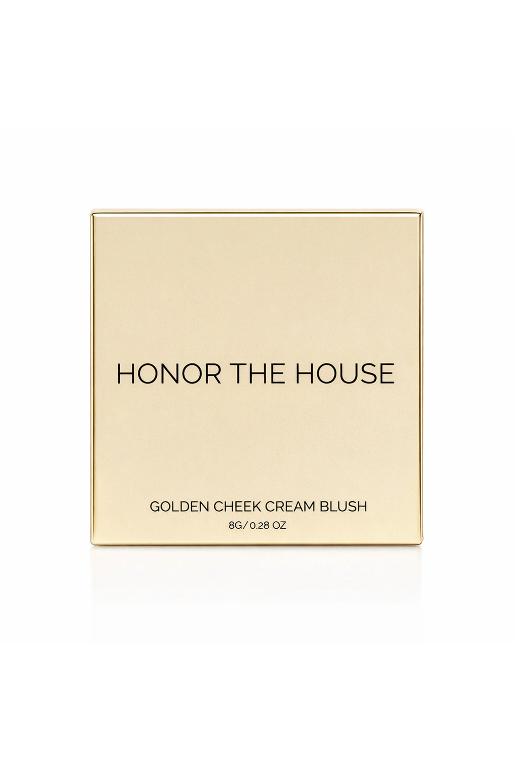 Honor The House Golden Cheek Cream Blush golden box packaging.