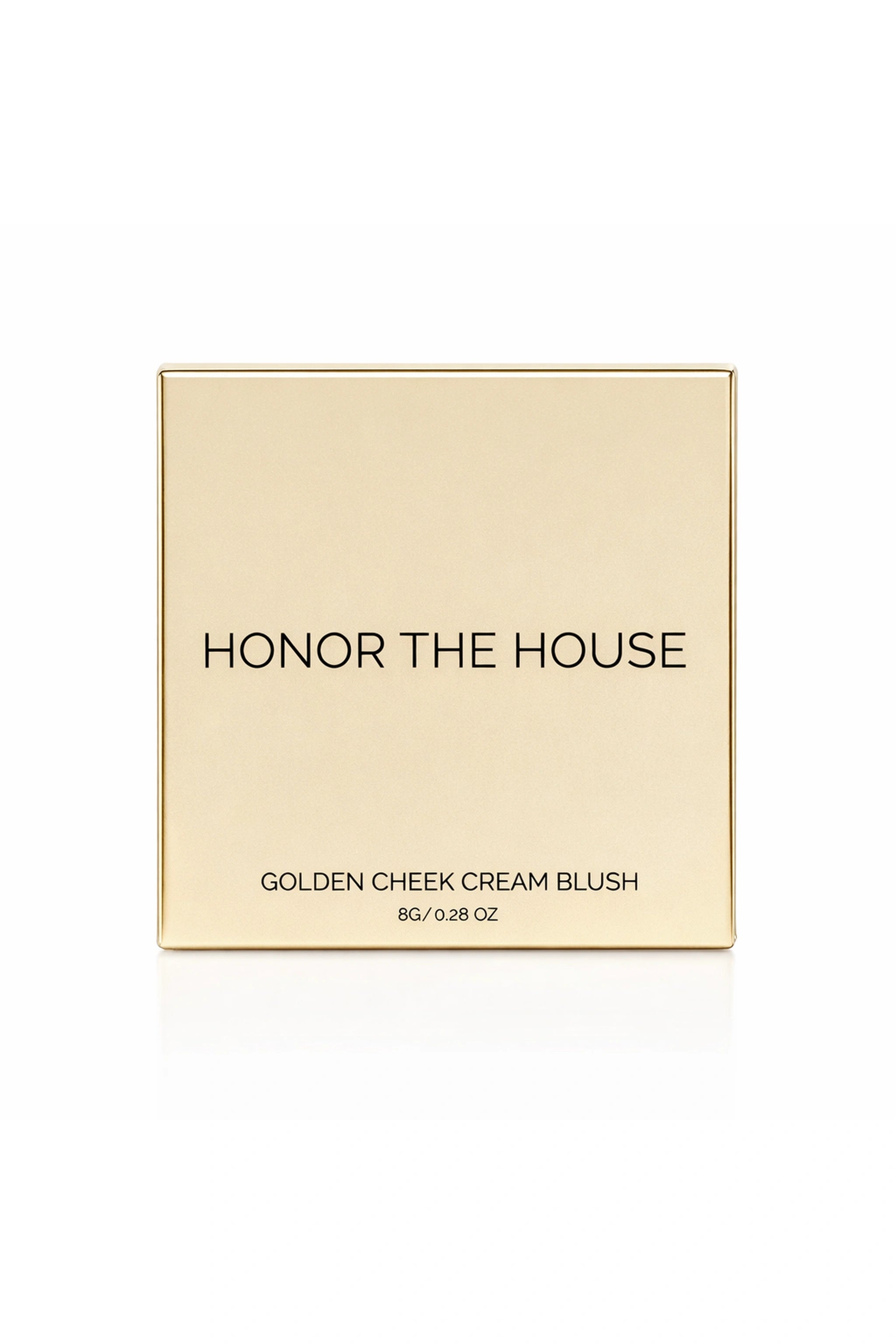 Honor The House Golden Cheek Cream Blush golden box packaging.