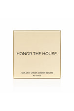 Honor The House Golden Cheek Cream Blush golden box packaging.