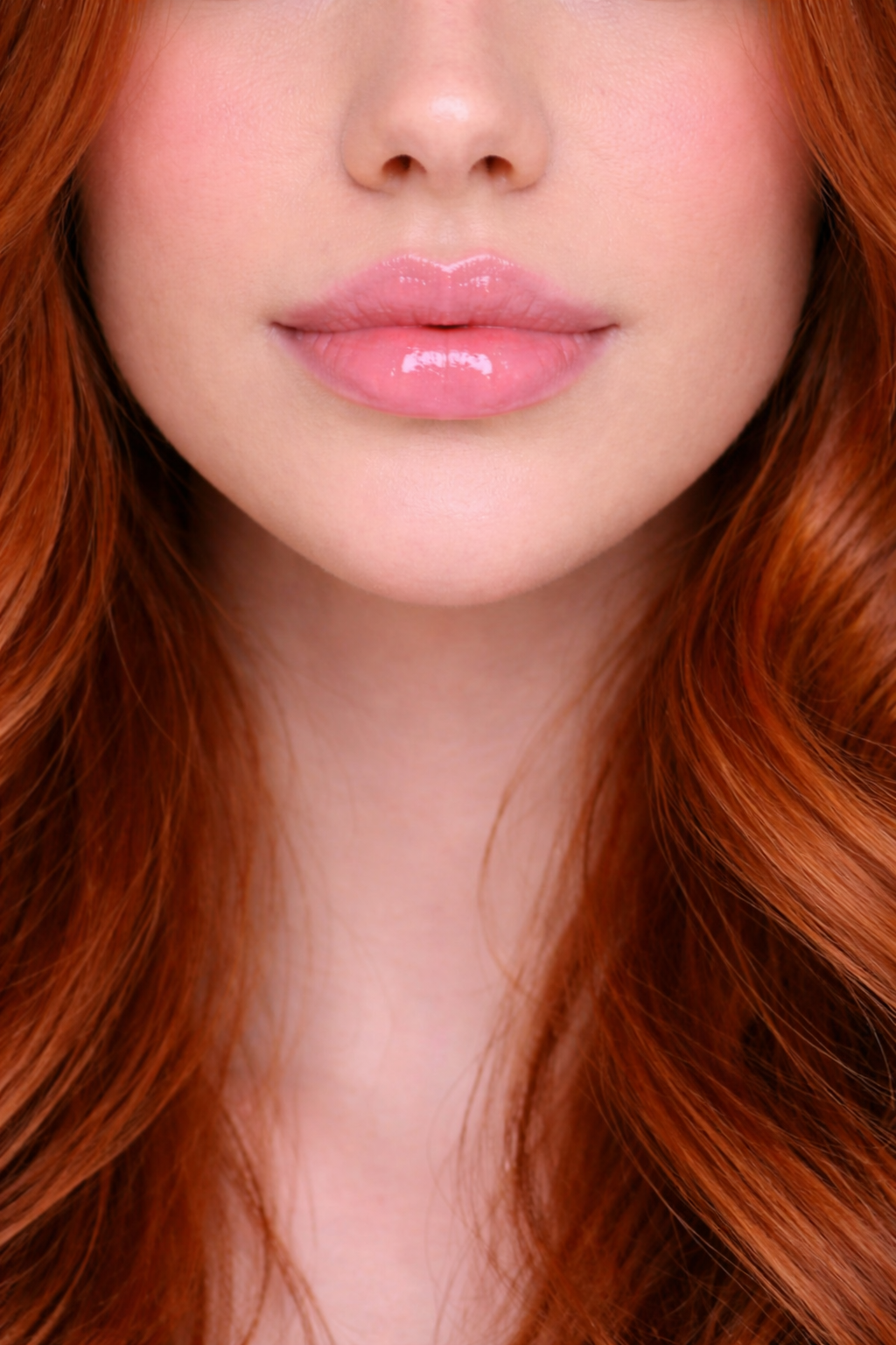 Honor The House Caribbean Sun SPF 30 Lip Balm Sweet Strawberry on redhead lips.